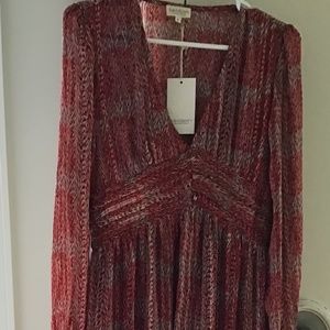 Season Cree Ave amour by EasyClothes Maxi Dress multi color red Size S